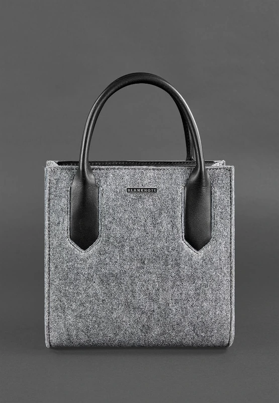 Фетрова жіноча сумка-кроссбоді Blackwood з шкіряними чорними вставками