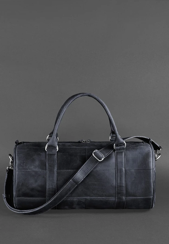 Шкіряна сумка Harper темно-синя Crazy Horse