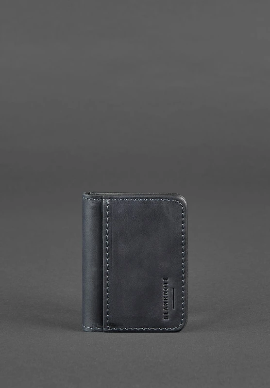 Шкіряна обкладинка для ID-паспорта і водійського повсідчення 4.0 синя — BlankNote