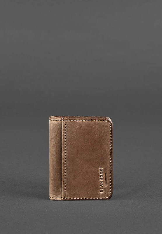 Шкіряна обкладинка для ID-паспорта і водійського повсідчення 4.0 темно-коричнева — BlankNote