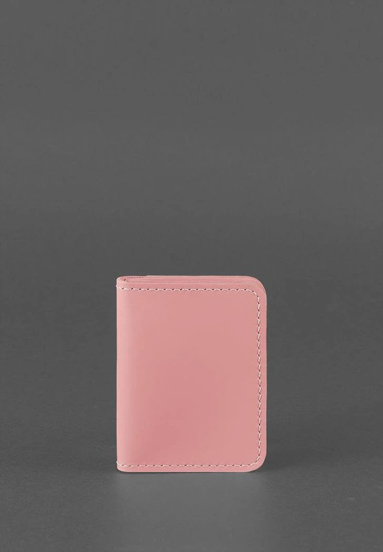 Шкіряна обкладинка для ID-паспорта і водійського повсідчення 4.0 Рожева