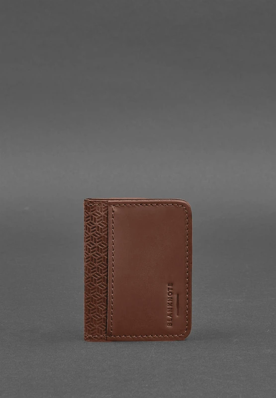 Шкіряна обкладинка для ID-паспорта і водійського повсідчення 4.0 Карбон світло-коричнева Crazy Horse — BlankNote