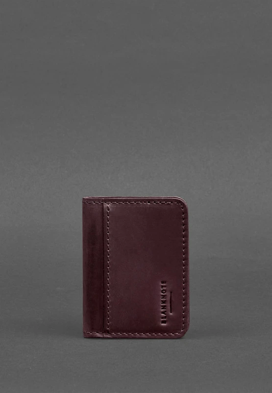 Шкіряна обкладинка для ID-паспорта і водійського повсідчення 4.0 бордова Crazy Horse — BlankNote