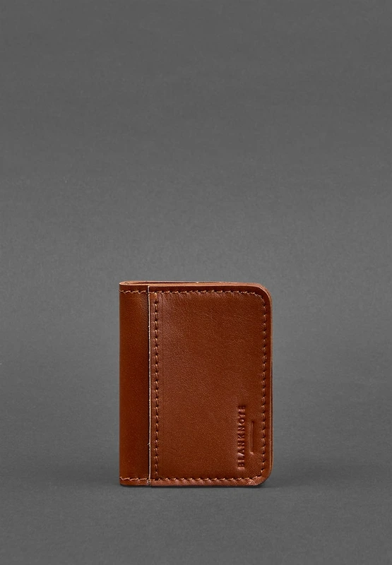 Шкіряна обкладинка для ID-паспорта і водійського повсідчення 4.1 світло-коричнева з гербом