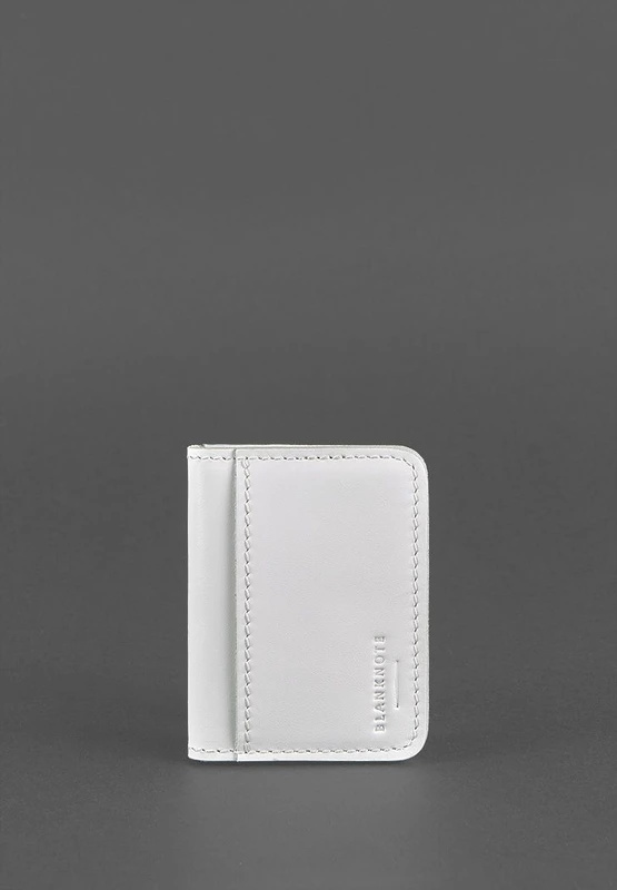 Шкіряна обкладинка для ID-паспорта і водійського повсідчення 4.1 Біла з гербом