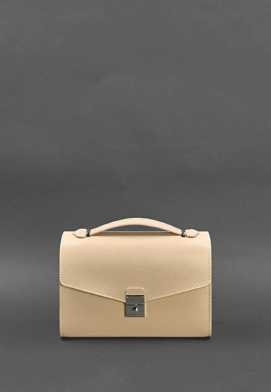 Жіноча шкіряна сумка-кроссбоді Lola світло-бежева