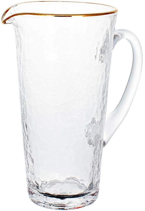 Глечик Donna 1500мл скляний з золотим кантом