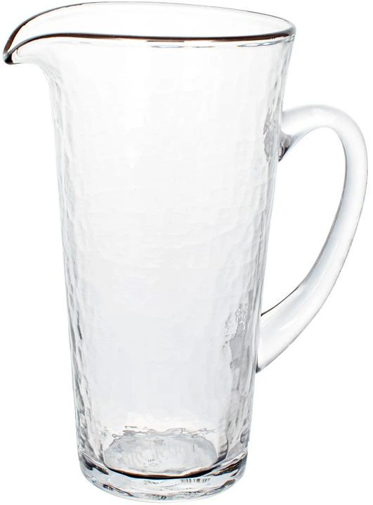 Глечик Donna 1500мл скляний зі срібним кантом