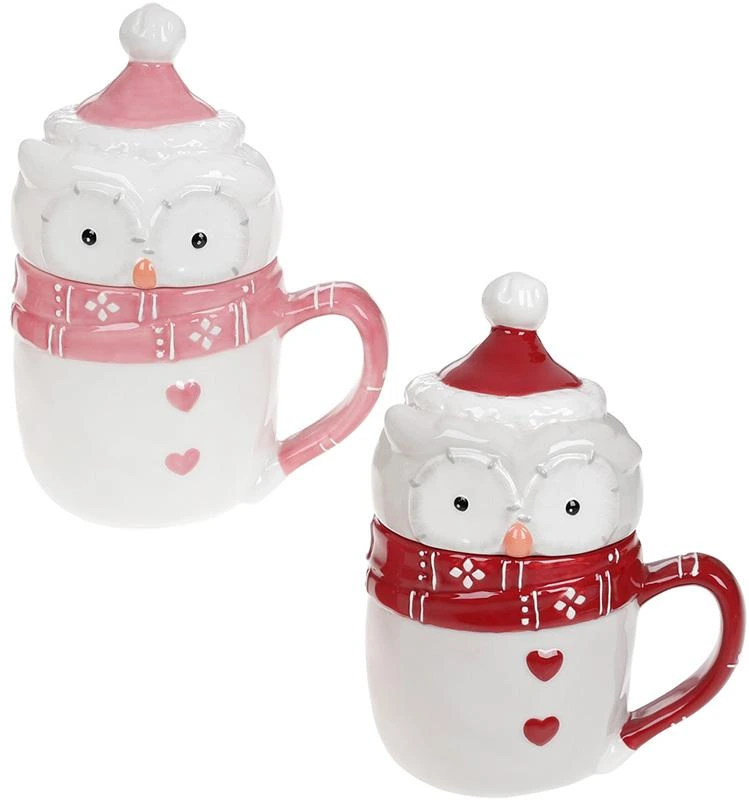 Кружка керамічна «Совушкін Затишок» 350мл, з кришкою