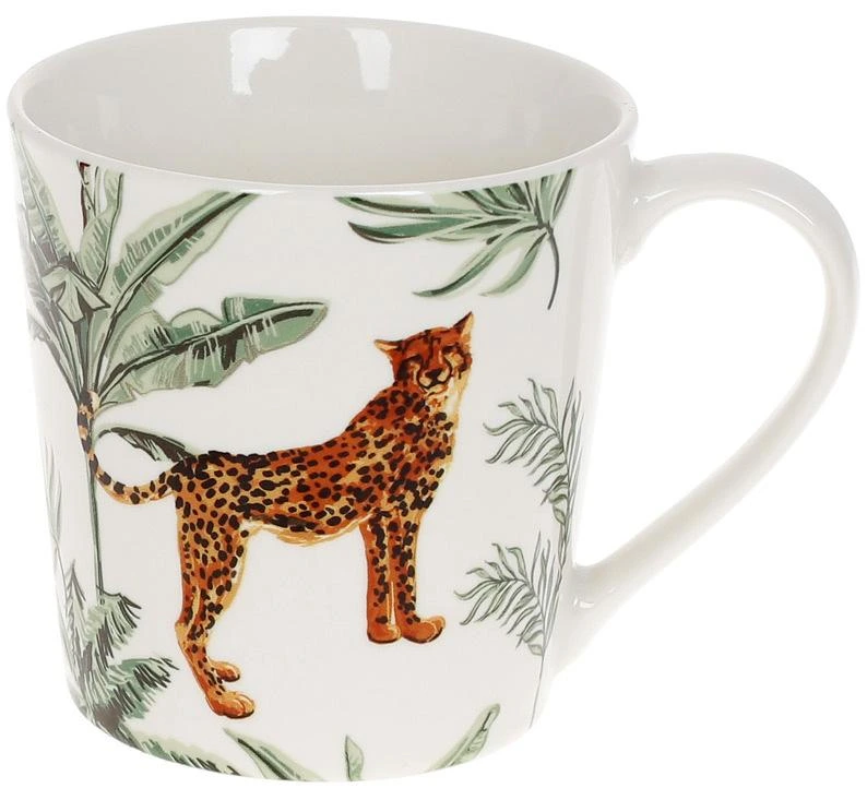 Кружка порцелянова "Леопард" 390мл, білий