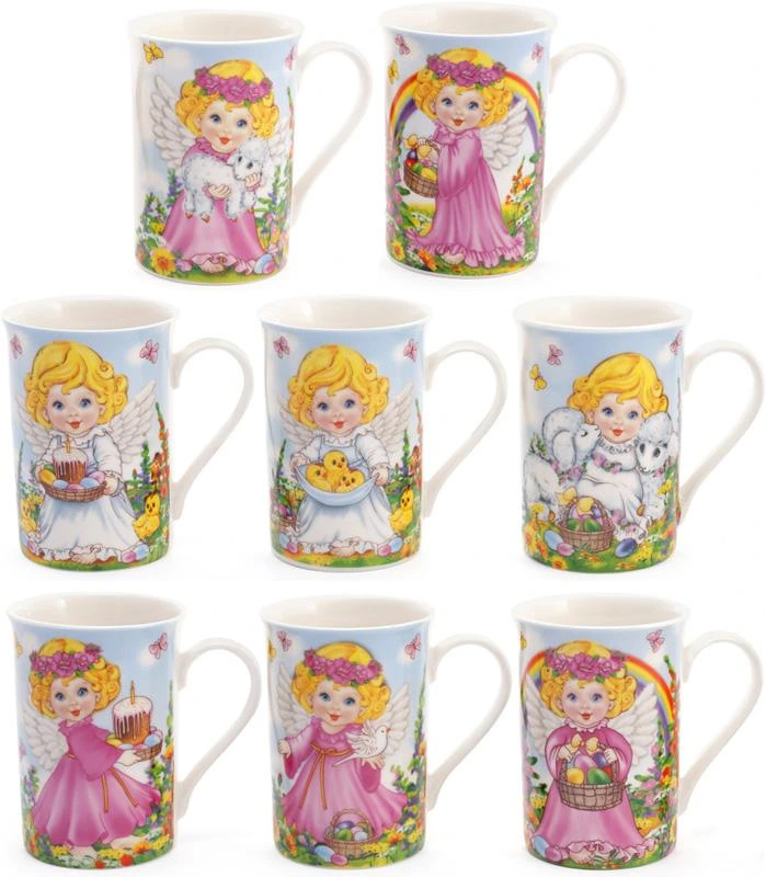 Кружка порцелянова "Великодній янгол" 270мл з побажаннями