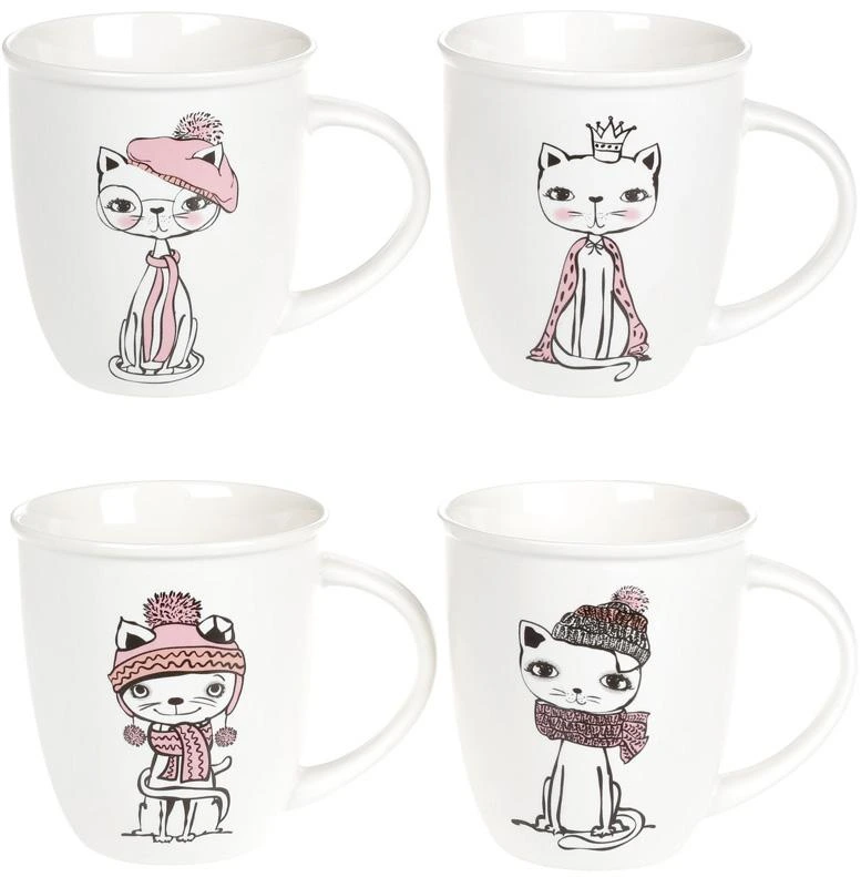 Кружка "Зимові Кішечки" 370мл фарфорова