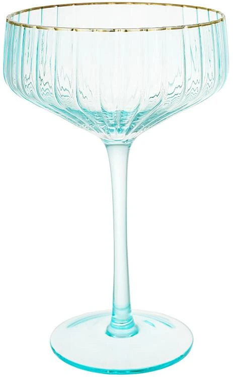 Келихи "Gatsby" 6 келихів 350мл для шампанського та коктейлів, блакитні
