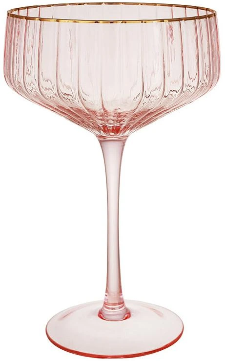 Келихи "Gatsby" 6 келихів 350мл для шампанського та коктейлів, рожеві