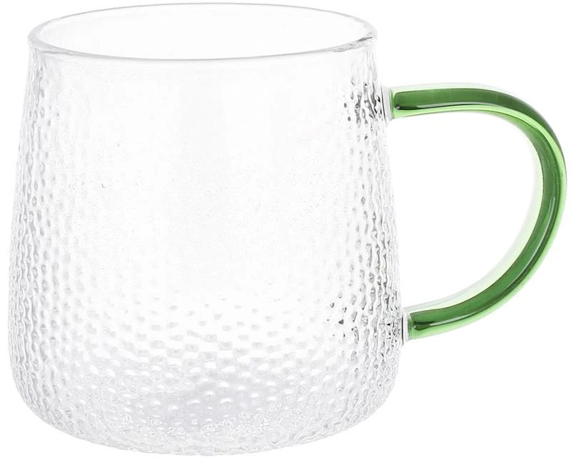 Кружка скляна "Monaco-Ice" 350мл, з зеленою ручкою