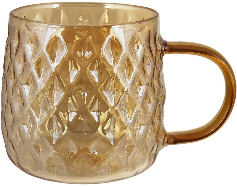 Кухоль чайний Amber 350мл, скло кольору амбер