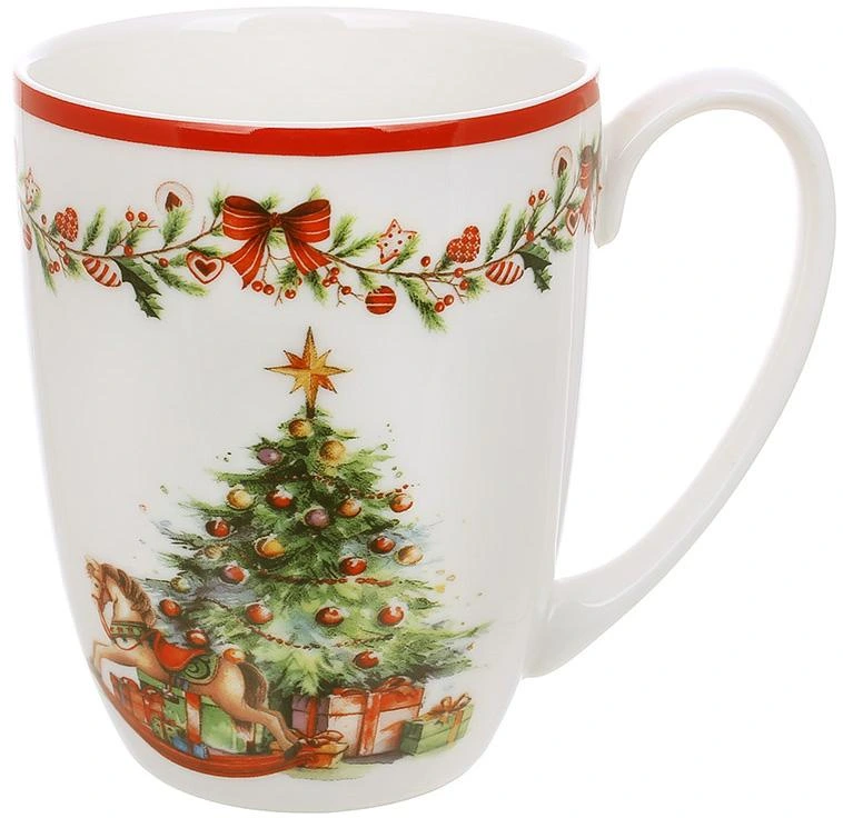 Кухоль (чашка) порцеляновий "Різдвяна Ялинка" 350мл