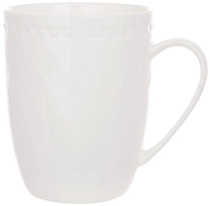 Набір 6 кухлів (чашок) Grace 430мл, білий порцеляна