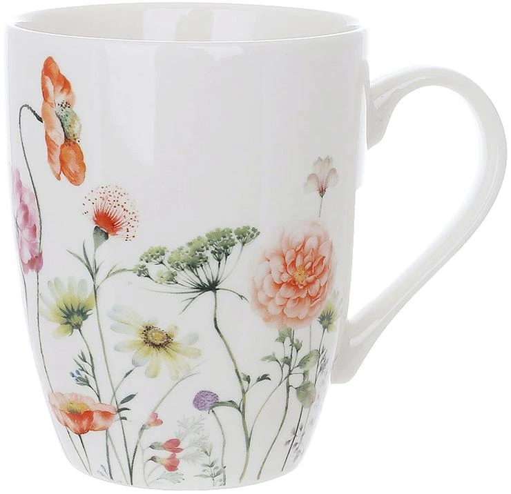 Набір 6 порцелянових кухлів Floral 350мл