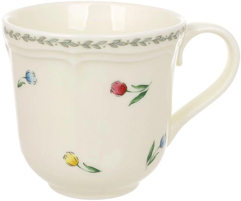 Набір 6 порцелянових кухлів "Vintage Tulip" 350мл, чайні чашки