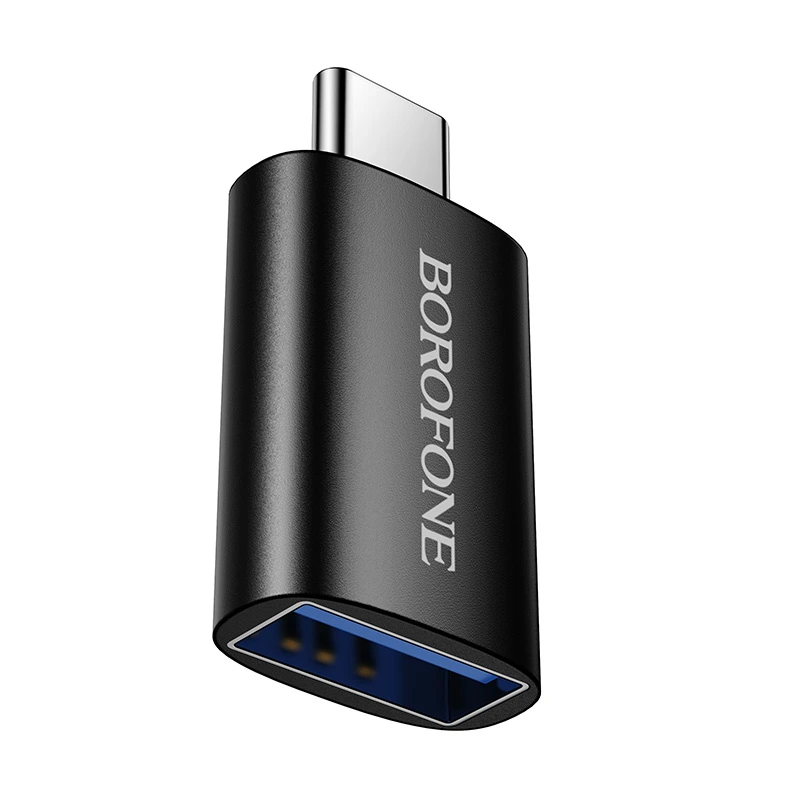Адаптер BOROFONE BV26C Type-C male to USB female USB3.0 adapter Black — Borofone