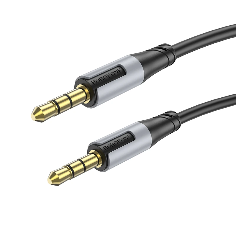 Аудіокабель BOROFONE BL19 3.5mm male to 3.5mm male, TPE, 1m Black — Borofone