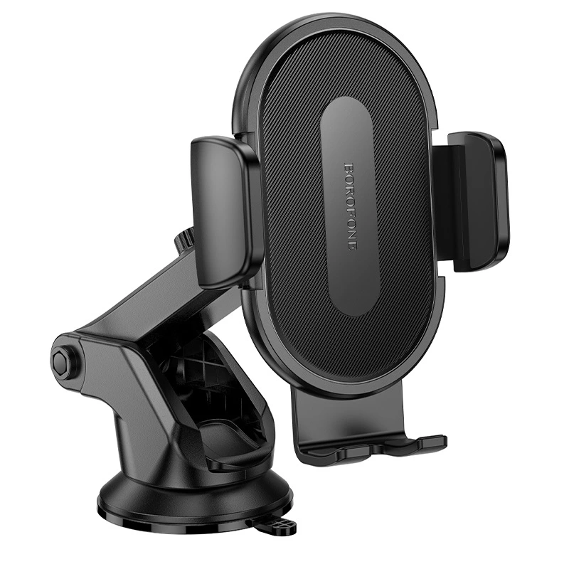 Автотримач для телефона BOROFONE BH134 Rio push-type car holder (center console) Black — Borofone