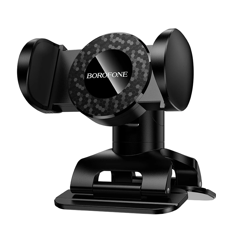 Автотримач для телефона BOROFONE BH142 Support pull clip car holder (center console) Black — Borofone
