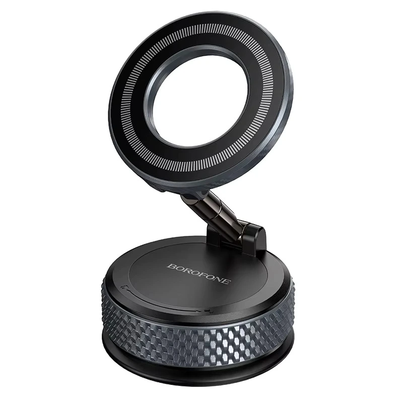 Автотримач для телефона BOROFONE BH144 Custodio vacuum suction cup magnetic holder(multi-scene) black metal gray — Borofone