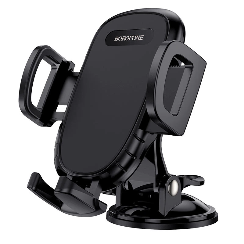 Автотримач для телефона BOROFONE BH37 Route push type suction cup car holder Black — Borofone