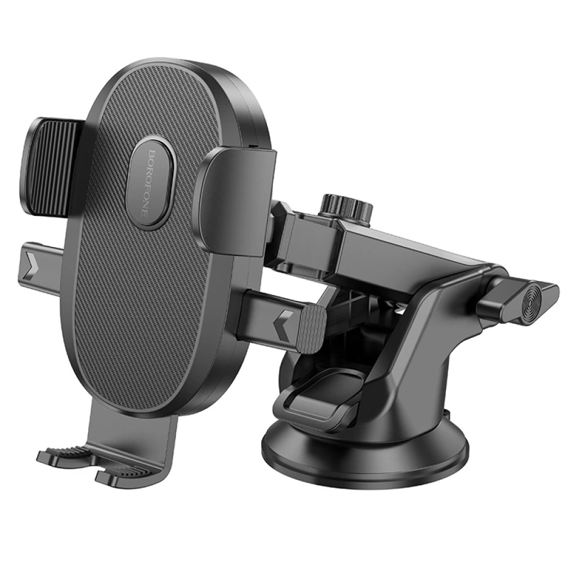 Автотримач для телефона BOROFONE BH93 Grand one-button car holder(center console) Black — Borofone