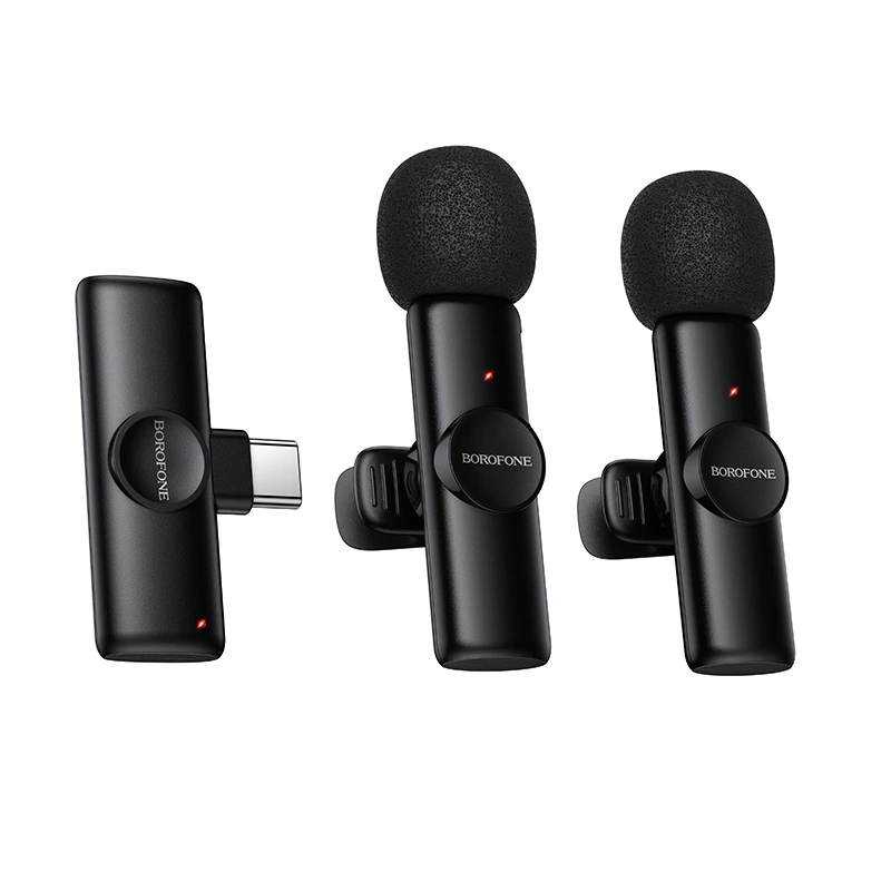 Бездротова мікрофонна система BOROFONE BFK16A Winner dual-mic (Type-C) Black