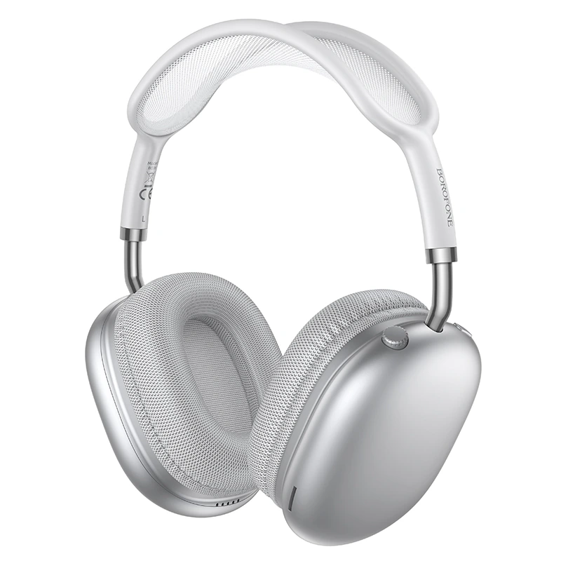Бездротові накладні навушники BOROFONE BO36 Tone BT headphones Silver