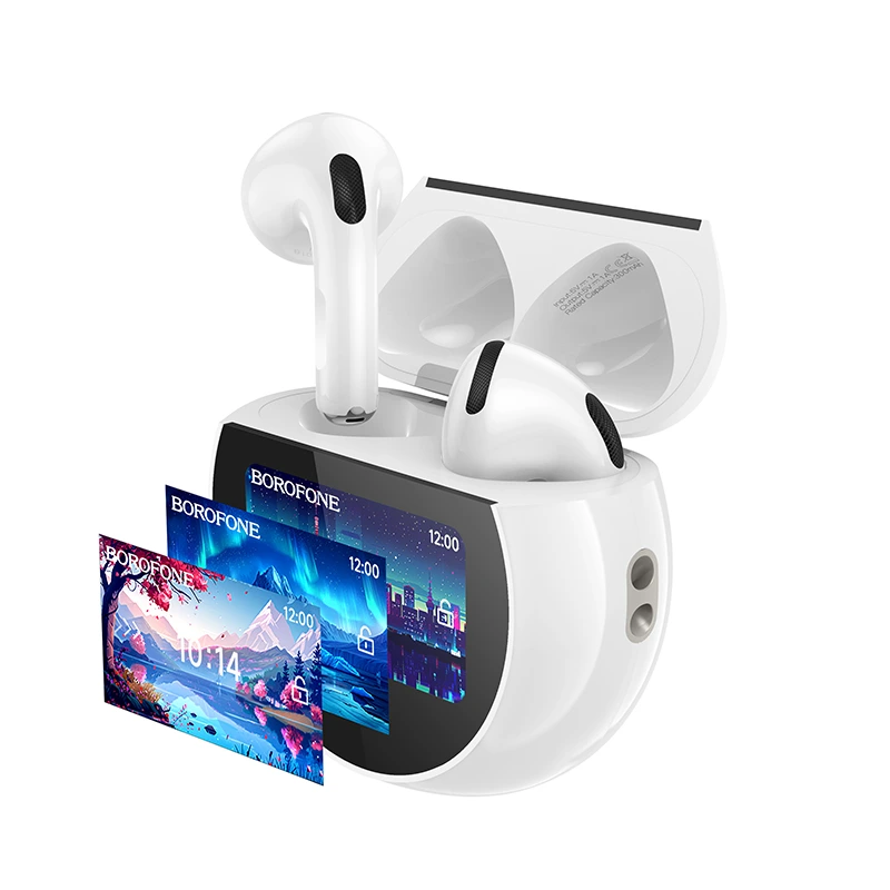 Бездротові навушники TWS BOROFONE BW87 Mist, touch screen, White