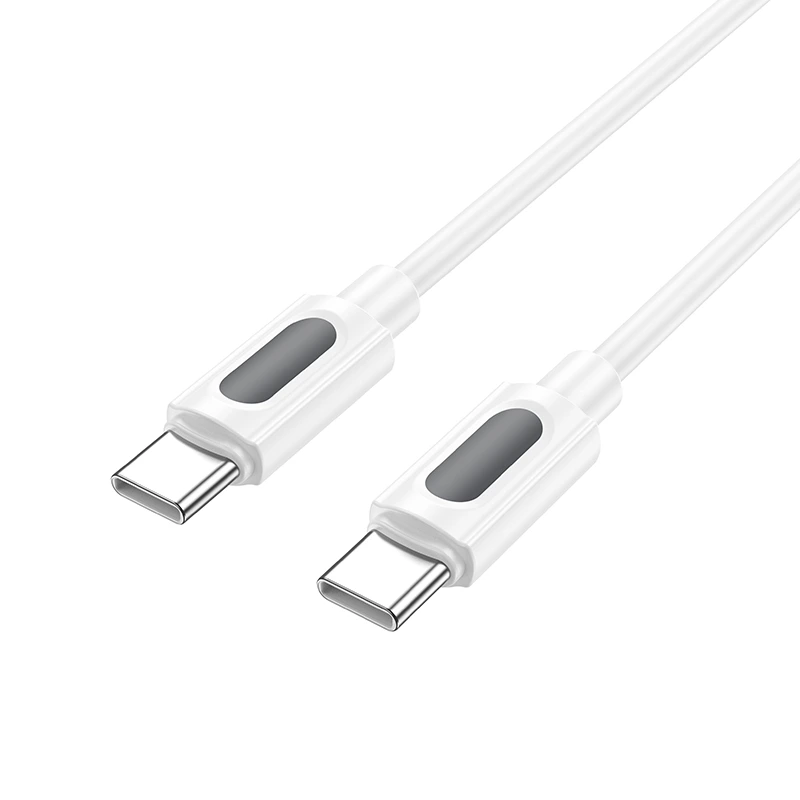 Кабель BOROFONE BX114 Structure 60W silicone charging data cable C to C White