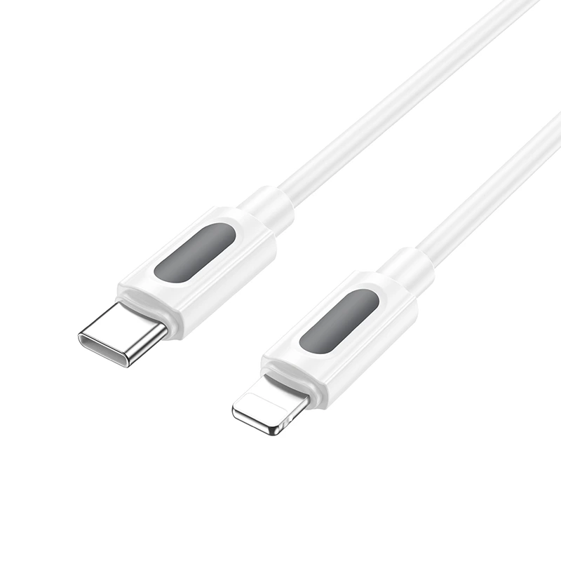 Кабель BOROFONE BX114 Structure PD silicone charging data cable iP White