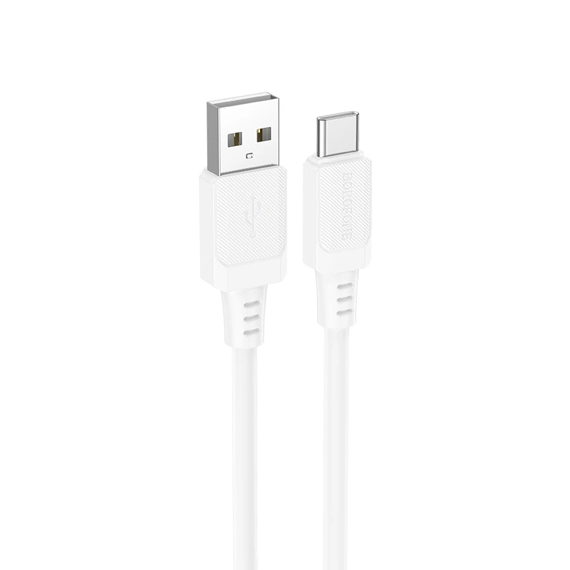 Кабель BOROFONE BX115 Lotto silicone charging data cable Type-C White — Borofone