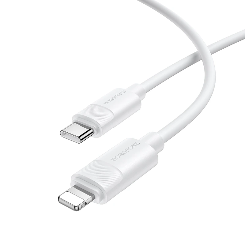 Кабель BOROFONE BX123 Leya PD30W silicone charging data cable iP White