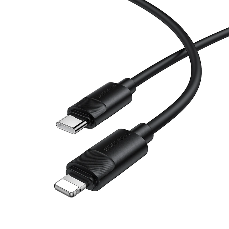 Кабель BOROFONE BX123 Leya PD30W silicone charging data cable iP Black