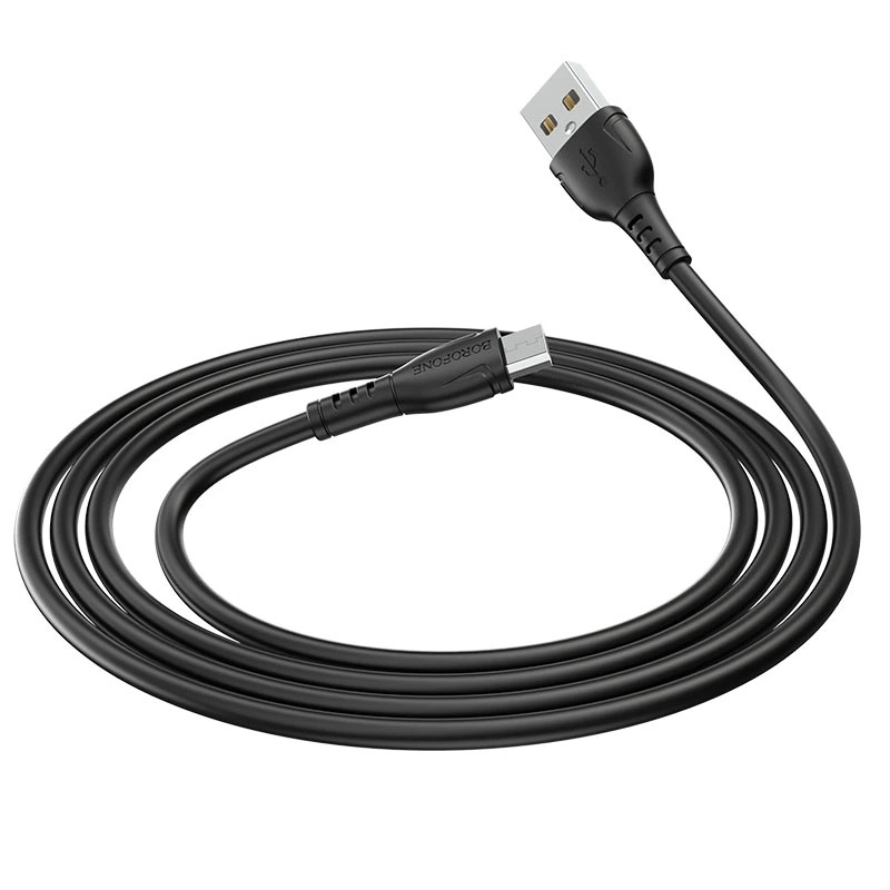 Кабель BOROFONE BX51 Triumph Micro-USB 1m 2.4A Black — Borofone