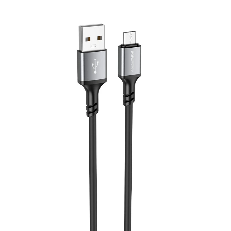 Кабель BOROFONE BX83 Micro Famous silicone charging data cable Black