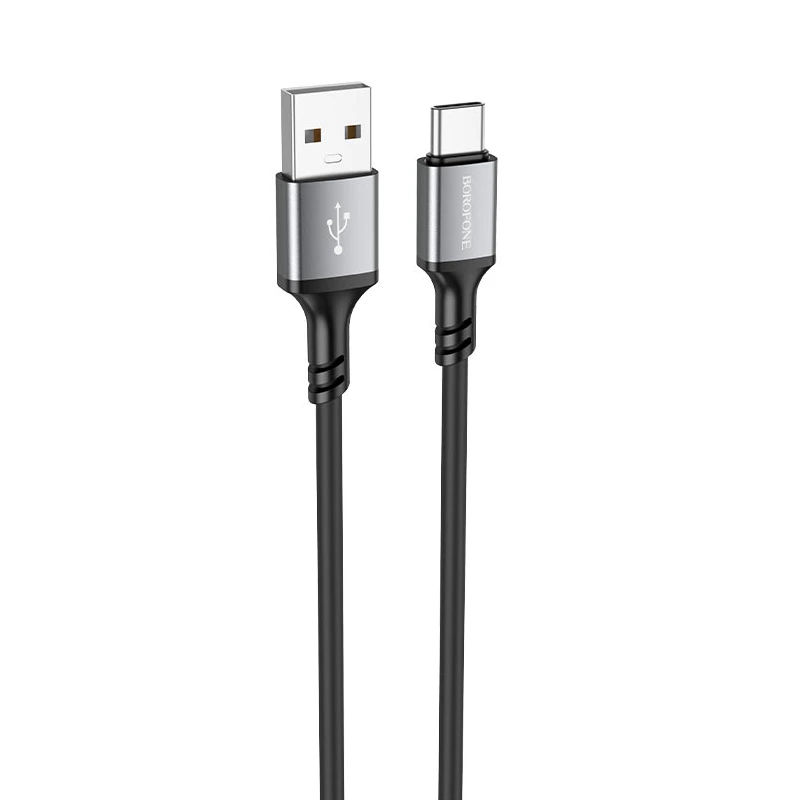 Кабель BOROFONE BX83 Type-C Famous silicone charging data cable Black