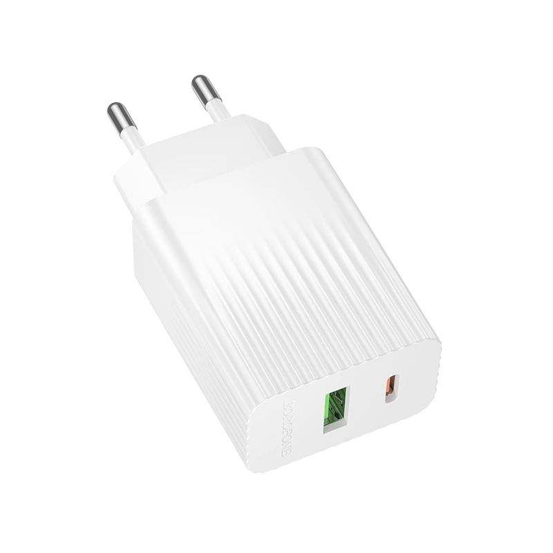 Мережевий зарядний пристрій BOROFONE BAS76A Source PD30W+QC3.0 charger White