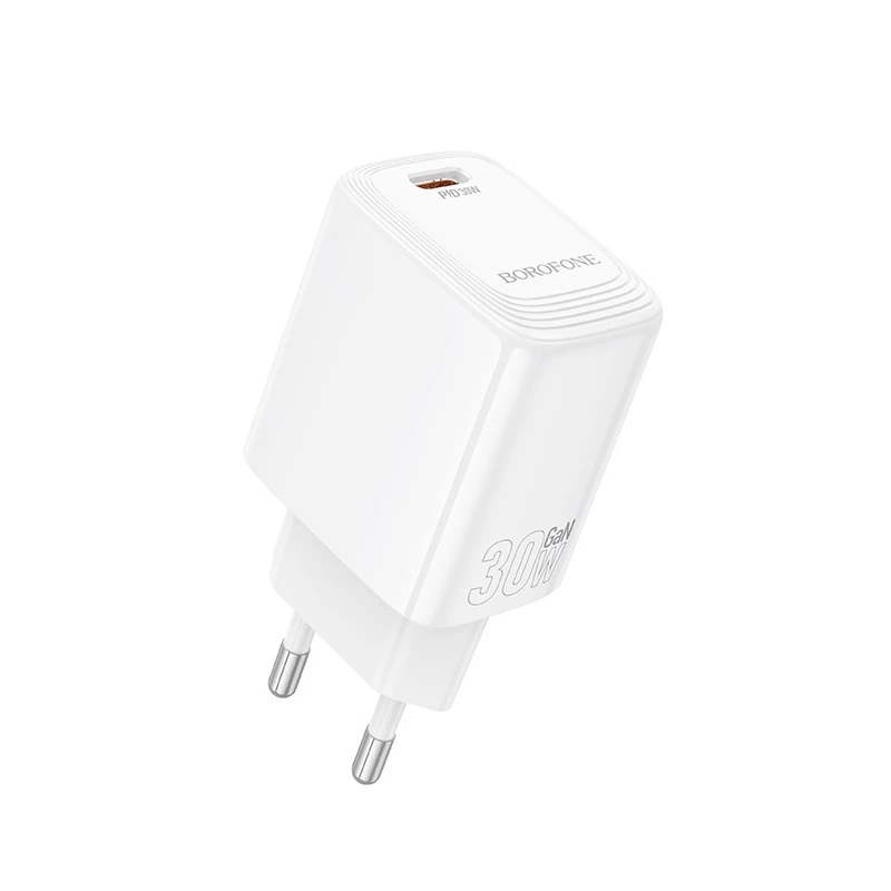 Мережевий зарядний пристрій BOROFONE BN28 Fuente single port PD30W charger (EU) White