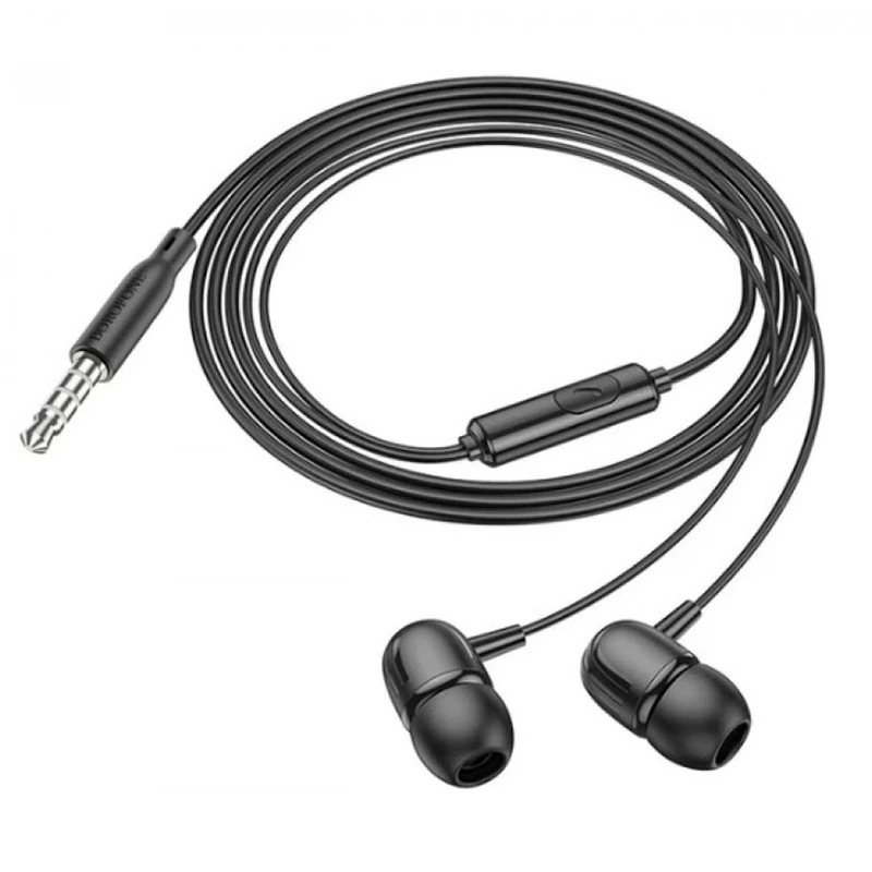 Навушники дротові BOROFONE BM77 (3.5mm) Black — Borofone