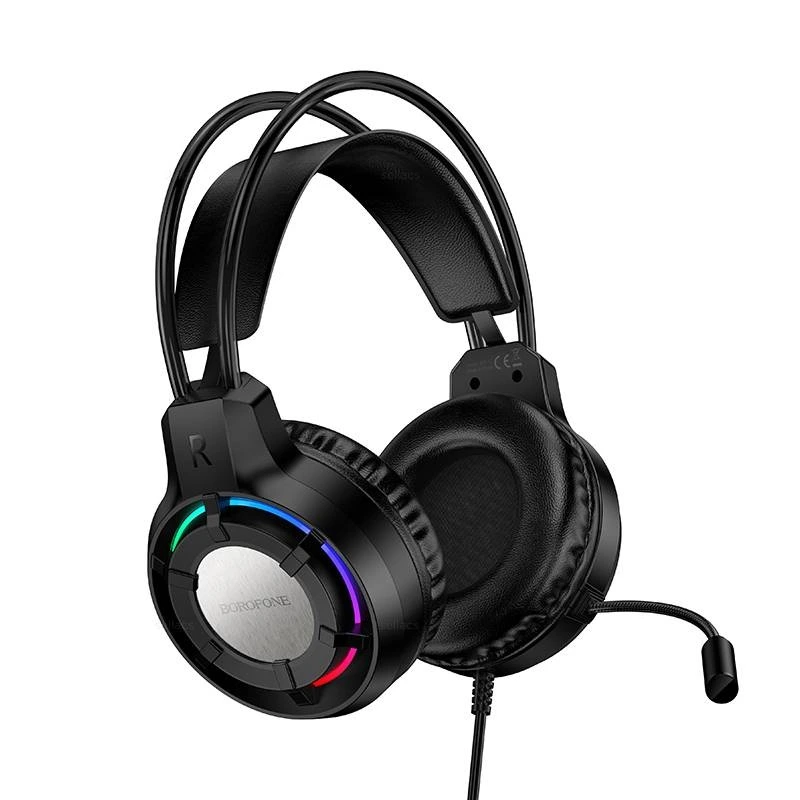 Навушники ігрові BOROFONE BO112 Wave gaming headphones Black — Borofone