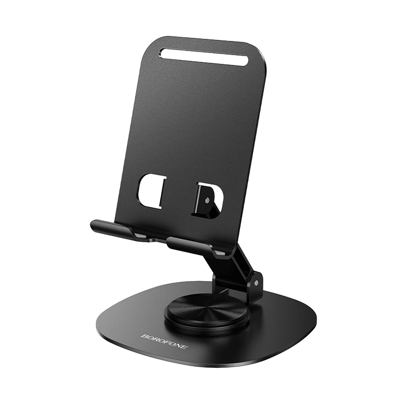 Тримач для телефона BOROFONE BH138 Fit metal folding desktop stand Black — Borofone