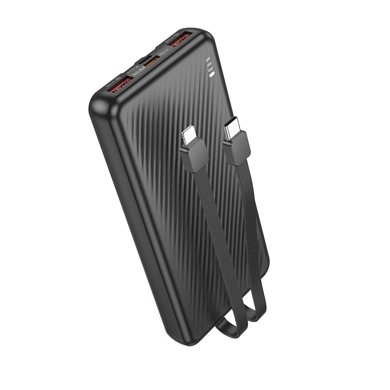 Зовнішній акумулятор BOROFONE BJ57 Graceful 22.5W+PD20W fully compatible power bank with cable (10000mAh) Black — Borofone