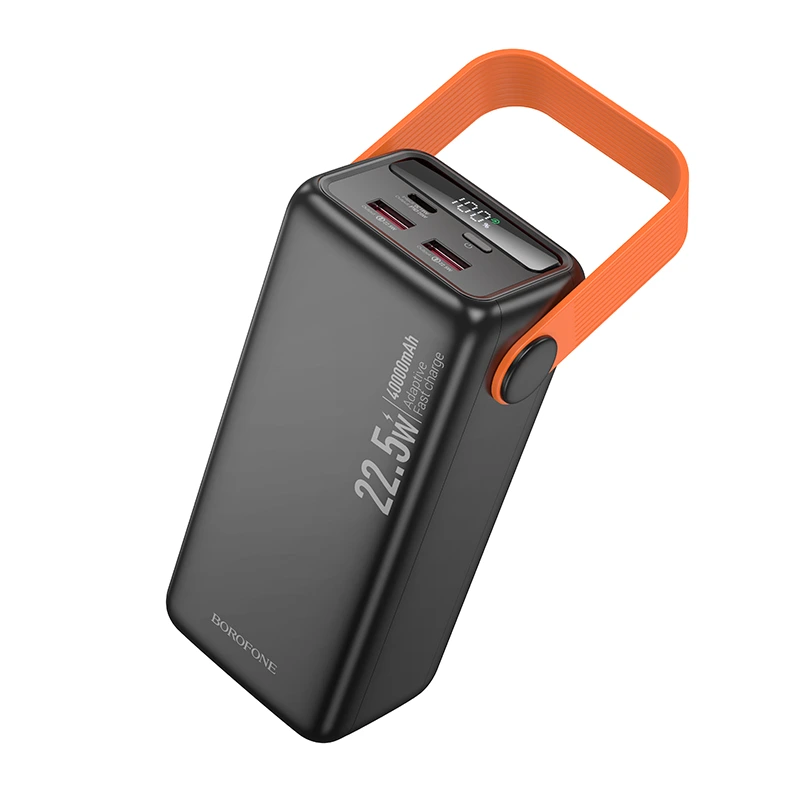 Зовнішній акумулятор BOROFONE BJ66 Magnifico 22.5W+PD20W fully compatible power bank (40000mAh) Black — Borofone