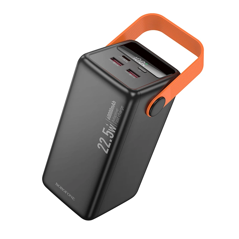 Зовнішній акумулятор BOROFONE BJ66B Magnifico 22.5W+PD20W fully compatible power bank (60000mAh) Black — Borofone